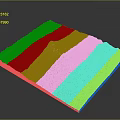 3D Terrain Model of Snow Capped Volcano with Lush Green Vegetation Landscape