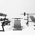 Home Gym Sports Equipment Set Including Dumbbells Barbell And Weight Bench