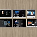 Smart Control Panels With Face Recognition Keypad Video Call And App Interfaces 3d model