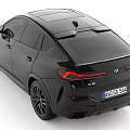 BMW X6 Black Sports Activity Coupe With Sport Wheels And Sleek Roofline