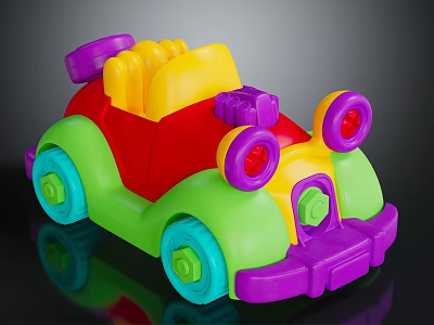 Electric Toy Car With Vibrant Multi Colored Design For Kids Fun Playtime 3d model