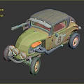 Modern Armed Vehicle Self-made Armed Vehicle Modified Vehicle Modified Chariot Chariot Chariot 3d model