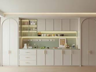 French Wine Cabinet Combination Wine Cabinet Wine Cabinet Decoration 3d model