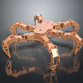 Mechanical Robot Spider With Multiple Jointed Legs And Metallic Body 3d model