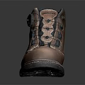 Brown Leather Work Boots With Black Laces Ankle High Design And Durable Rubber Sole