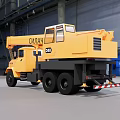 Yellow Heavy Duty Crane Truck With Lifting Arm For Industrial Construction Sites