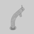 Sleek Modern Stainless Steel Faucet With Curved Spout And Single Handle Design For Home