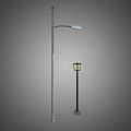 Tall Street Lamp And Short Garden Lamp Design For Outdoor Lighting