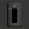 Modern Black Cylindrical Multi Functional Power Strip With USB Ports And AC Outlets