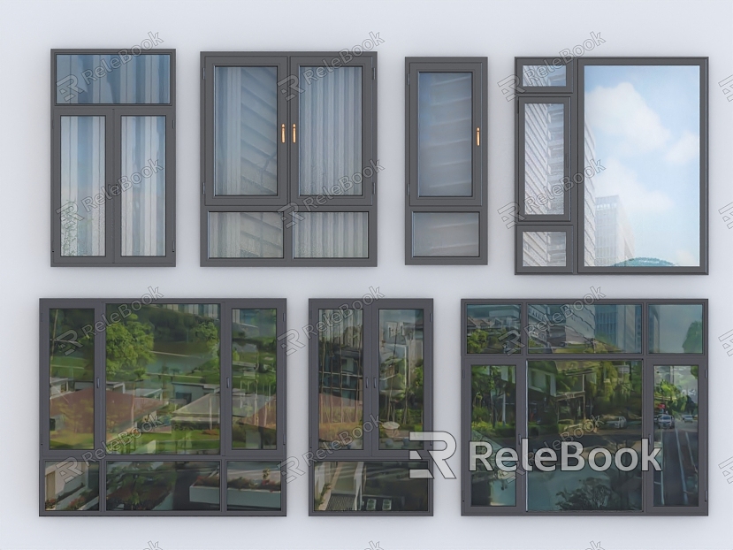 window glass window casement window sliding window aluminum alloy window broken bridge aluminum window bay window glass door floor-to-ceiling window model