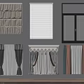 Different Styles of Window Curtains Including Pleated Blinds and Striped Designs for Home Interiors