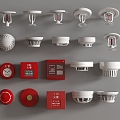 Sirens Emergency Alarm Smoke Alarm Monitor Fire Alarm 3d model