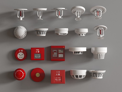 Sirens Emergency Alarm Smoke Alarm Monitor Fire Alarm 3d model