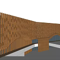 Modern Museum Building Architecture With Layered Structure Stone Facade And Interior Spaces