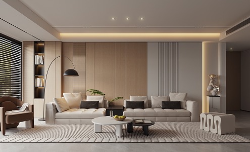 Modern Living Room Simple Living Room Combination Sofa 3d model