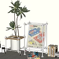 Optical Axis Flower Frame Bonsai Optical Axis Frame 3d model