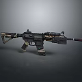 Advanced Modern Tactical Rifle With Camouflage Finish Scope And Tactical Attachments 3d model