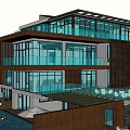 Modern Detached Villa With Large Glass Walls Multi Level Design And Outdoor Terrace