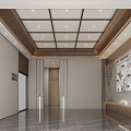 New Chinese Hall New Chinese Office Hall 3d model