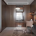 Modern Tatami Bedroom Interior With Built in Storage And Wooden Flooring