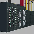 Data Center Computer Server Racks Setup With Multiple Network Equipment And Cabling Management 3d model