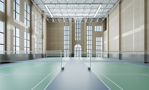 Indoor tennis court Modern tennis court 3d model