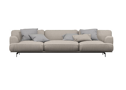 Modern three-seat sofa multiplayer sofa 3d model