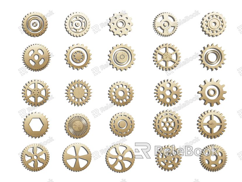 Industrial wind technology gear pinion mechanical metal gear hardware mechanical parts industrial pendant model