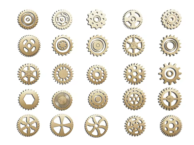 Various Metal Gears as Essential Hardware Tools with Assorted Mechanical Designs 3d model