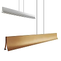 Modern Sleek Long Pendant Lights With White And Natural Wood Finish Design
