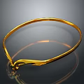 Elegant Gold Bracelet With Smooth Surface And Classic Clasp Design For Fashion Accessories