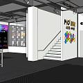 MO BEAR Store Interior With Cashier Counter Staircase And Display Shelves