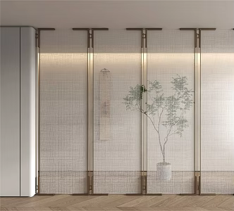 New Chinese Screen Partition 3d model