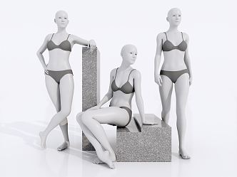 Modern Model Female Model Costume Dummy Props 3d model