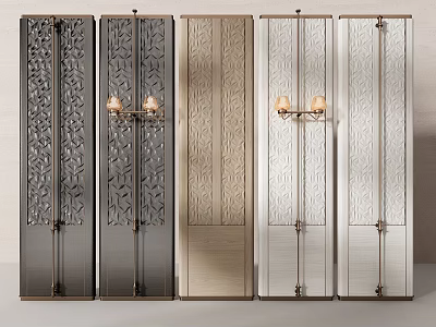 Luxury Decorative Screens With Different Styles Intricate Patterns And Wall Sconces 3d model