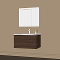 Modern Hanging Bathroom Cabinet Bathroom Cabinet Washstand Mirror Cabinet 3d model