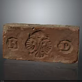 Red Brick With Carved Eagle Emblem And Letters H D Details 3d model