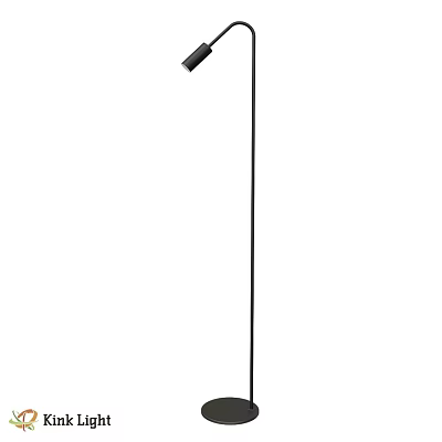 Modern Floor Lamp With Black Metal Stand Adjustable Arm And Minimalist Design 3d model