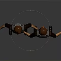 3D Character Model Design With Front Back View Curly Hair Vest Pants And Casual Outfit