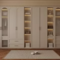 Stylish Storage Space Design With Light Colored Cabinets Glass Doors And Decorative Items