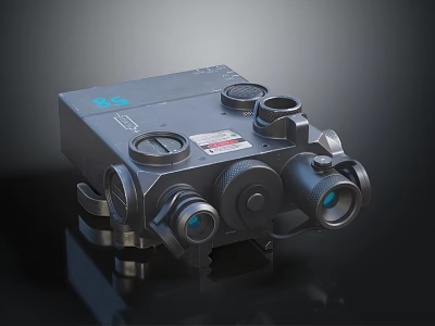 Professional Electronic Device With Multi Lens Sensors And Control Knobs 3d model