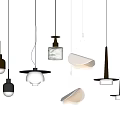 Contemporary Pendant Lights Showcasing Various Metal Glass Designs And Warm Illumination