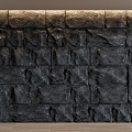 Modern rubble stone background wall rock background wall stone rock wall culture stone 3d model