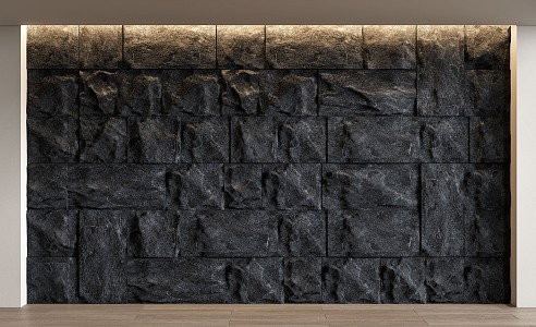 Modern rubble stone background wall rock background wall stone rock wall culture stone 3d model