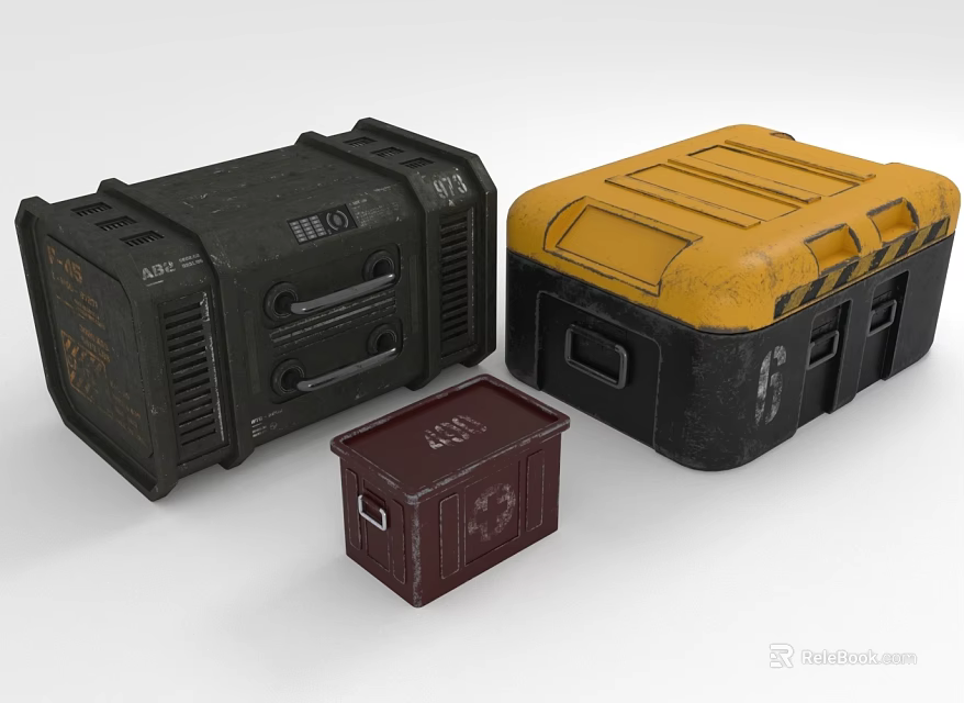 Durable Heavy Duty Hardware Tool Storage Cases In Various Sizes And Colors 3d model 