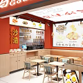Changsha Xiangyu White Restaurant Interior Featuring Creative Gourmet Prince Stinky Tofu And Seating