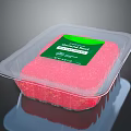 Fresh Organic Ground Beef Packaged in Clear Plastic Container for Sale