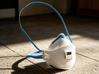 3M High Quality Disposable Respirator Mask Medical Device For Breathing Protection 3d model