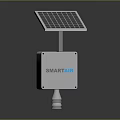 Smart Air Computer Based Monitoring Device Featuring Solar Panel And Stable Square Base
