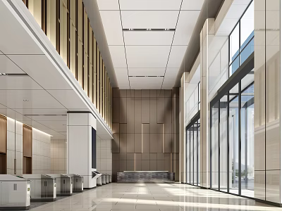 Modern Hall Office Hall 3d model